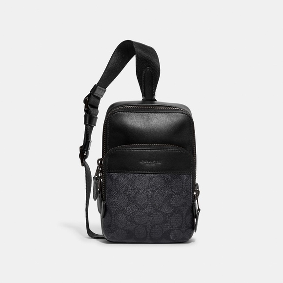 Coach Gotham Sling Pack 13 In Signature Canvas - Picture 1 of 9